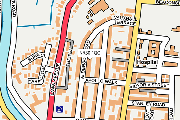 NR30 1QG map - OS OpenMap – Local (Ordnance Survey)