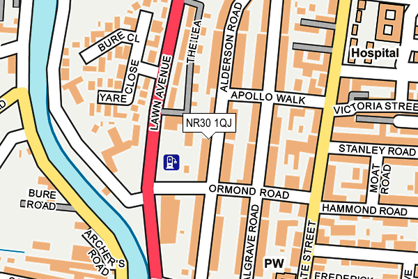 NR30 1QJ map - OS OpenMap – Local (Ordnance Survey)