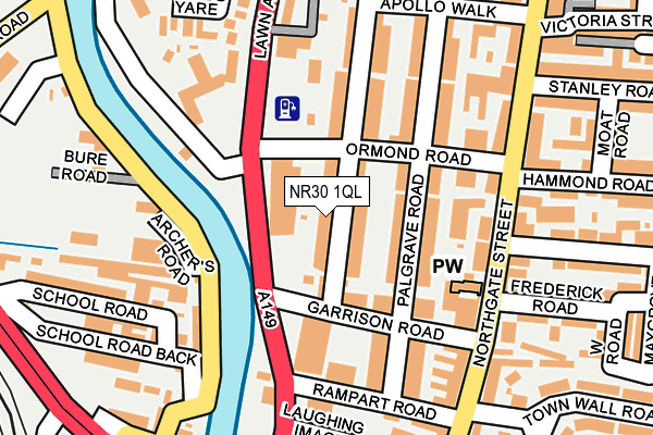 NR30 1QL map - OS OpenMap – Local (Ordnance Survey)