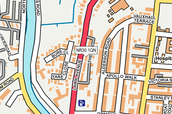 NR30 1QN map - OS OpenMap – Local (Ordnance Survey)
