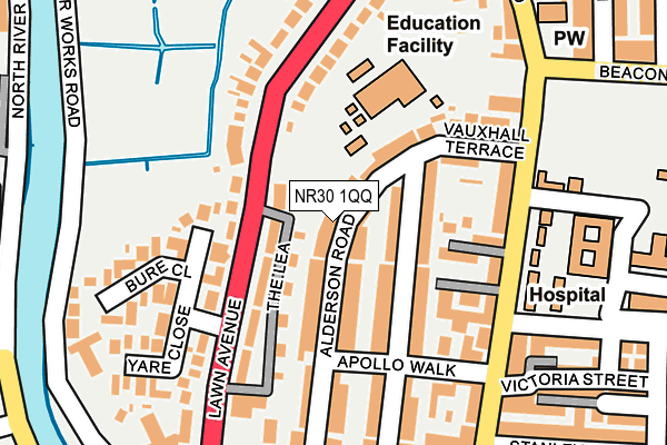 NR30 1QQ map - OS OpenMap – Local (Ordnance Survey)