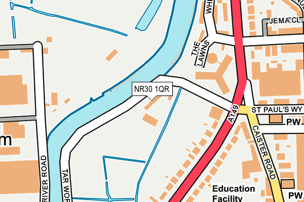 NR30 1QR map - OS OpenMap – Local (Ordnance Survey)