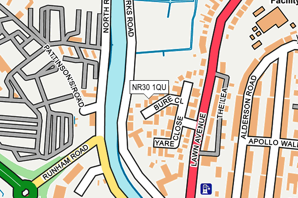 NR30 1QU map - OS OpenMap – Local (Ordnance Survey)