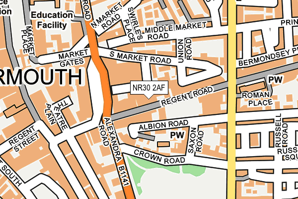 NR30 2AF map - OS OpenMap – Local (Ordnance Survey)