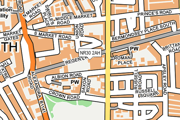 NR30 2AH map - OS OpenMap – Local (Ordnance Survey)