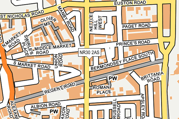 NR30 2AS map - OS OpenMap – Local (Ordnance Survey)