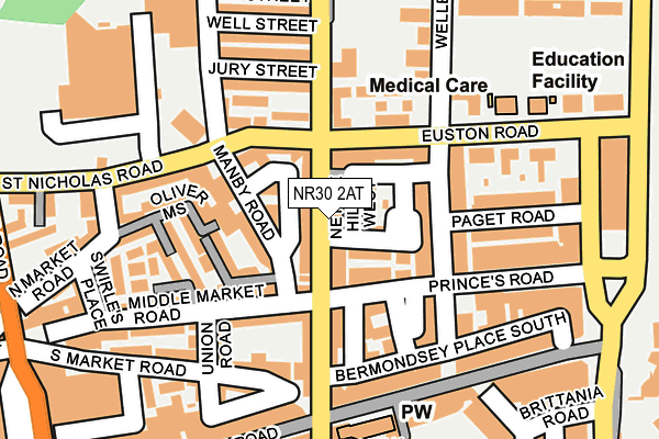 NR30 2AT map - OS OpenMap – Local (Ordnance Survey)