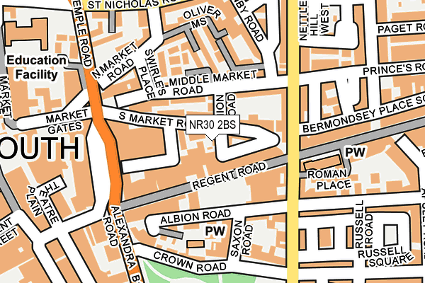 NR30 2BS map - OS OpenMap – Local (Ordnance Survey)