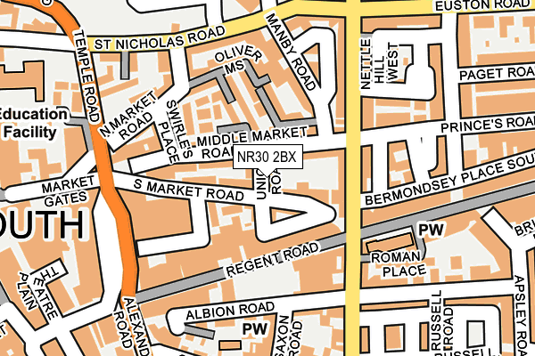 NR30 2BX map - OS OpenMap – Local (Ordnance Survey)
