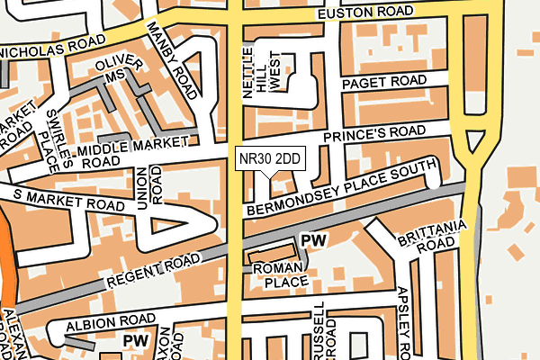 NR30 2DD map - OS OpenMap – Local (Ordnance Survey)