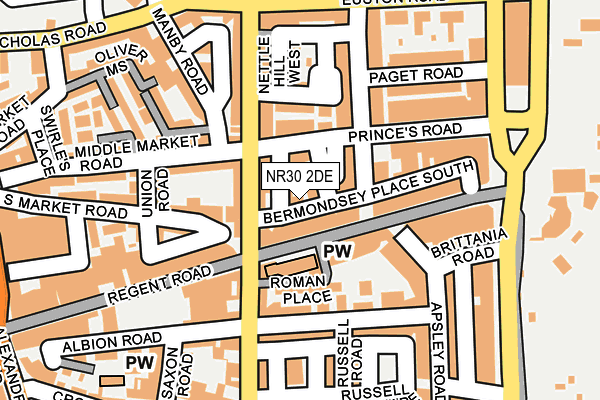 NR30 2DE map - OS OpenMap – Local (Ordnance Survey)