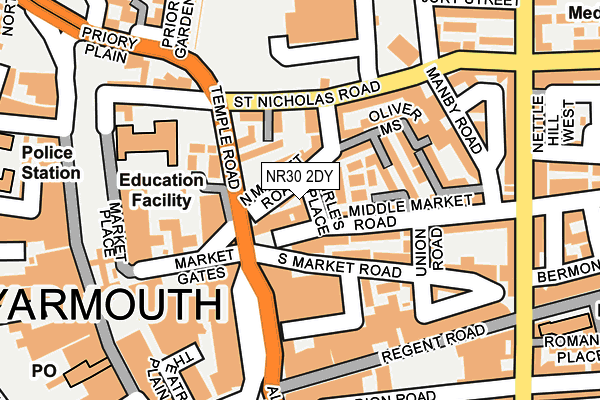 NR30 2DY map - OS OpenMap – Local (Ordnance Survey)
