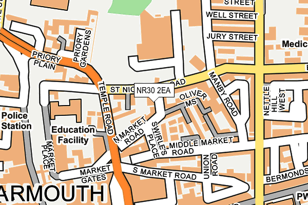 NR30 2EA map - OS OpenMap – Local (Ordnance Survey)