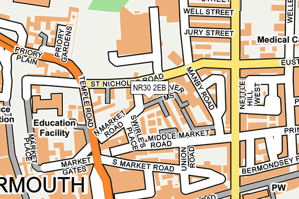 NR30 2EB map - OS OpenMap – Local (Ordnance Survey)