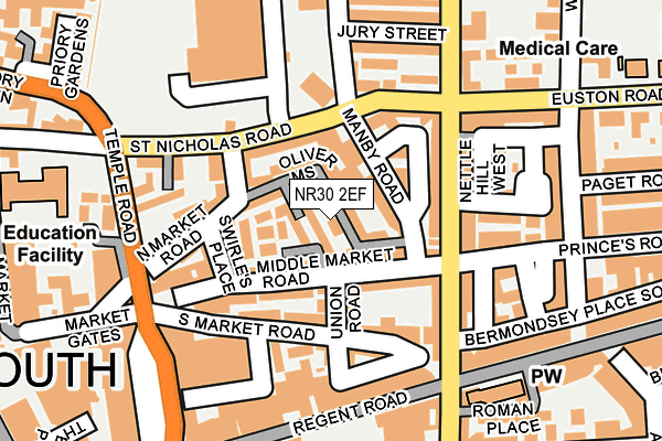 NR30 2EF map - OS OpenMap – Local (Ordnance Survey)
