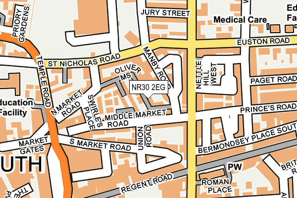 NR30 2EG map - OS OpenMap – Local (Ordnance Survey)
