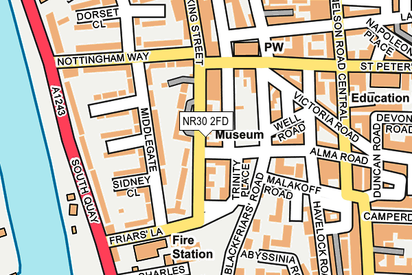 NR30 2FD map - OS OpenMap – Local (Ordnance Survey)