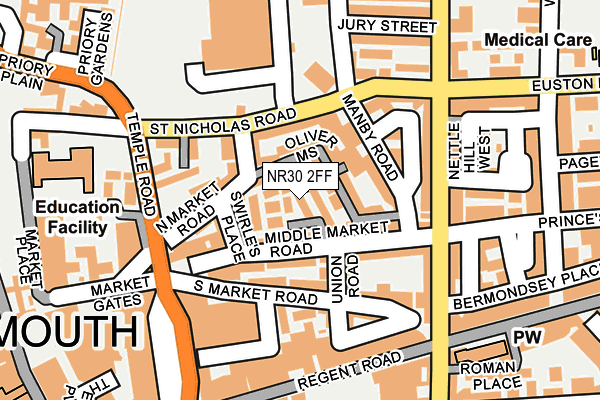 NR30 2FF map - OS OpenMap – Local (Ordnance Survey)