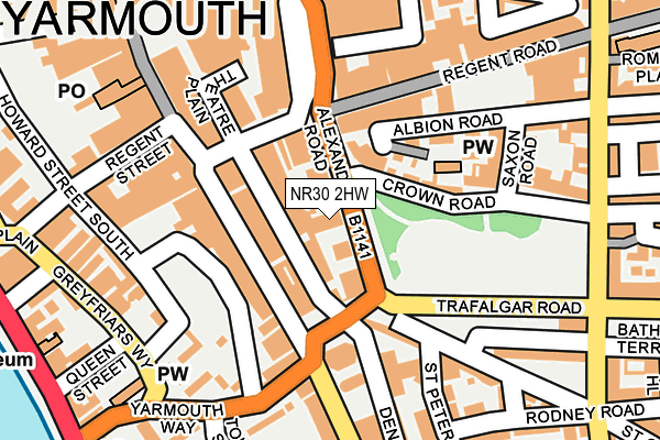 NR30 2HW map - OS OpenMap – Local (Ordnance Survey)