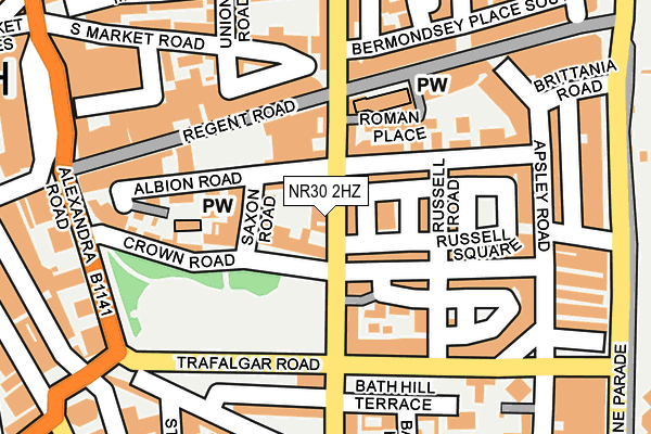NR30 2HZ map - OS OpenMap – Local (Ordnance Survey)
