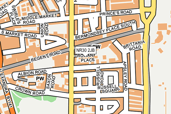 NR30 2JB map - OS OpenMap – Local (Ordnance Survey)