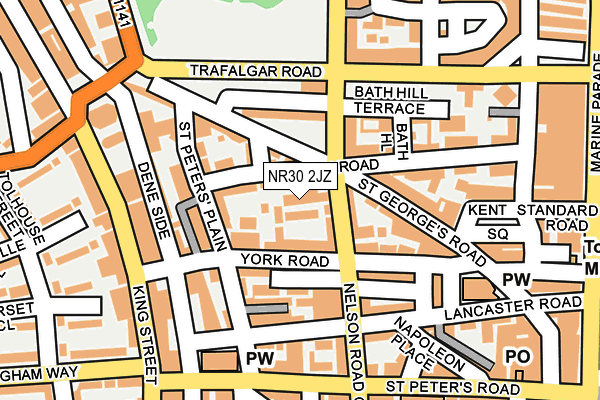 NR30 2JZ map - OS OpenMap – Local (Ordnance Survey)