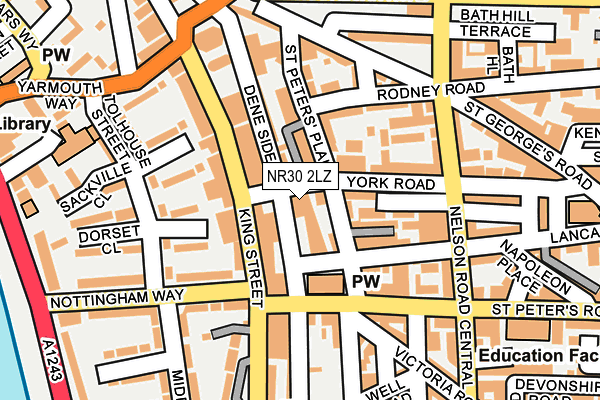 NR30 2LZ map - OS OpenMap – Local (Ordnance Survey)