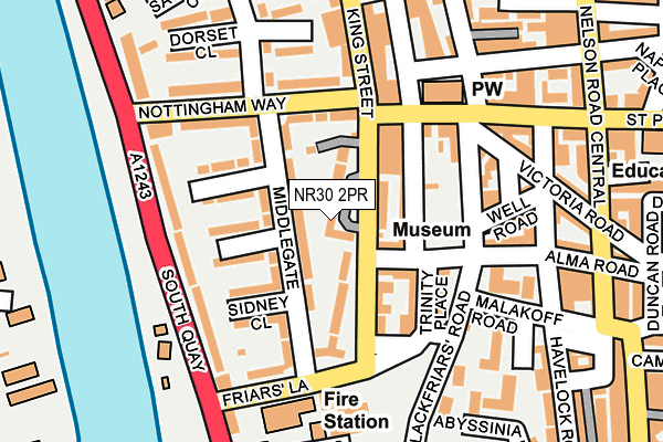 NR30 2PR map - OS OpenMap – Local (Ordnance Survey)