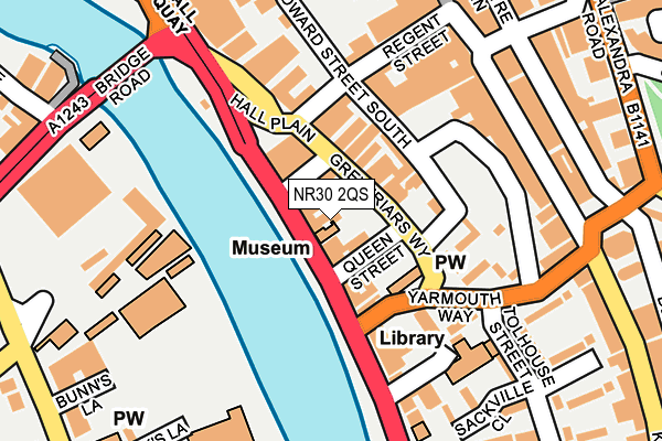 NR30 2QS map - OS OpenMap – Local (Ordnance Survey)