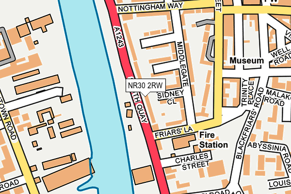 NR30 2RW map - OS OpenMap – Local (Ordnance Survey)