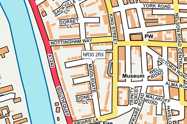 NR30 2RX map - OS OpenMap – Local (Ordnance Survey)