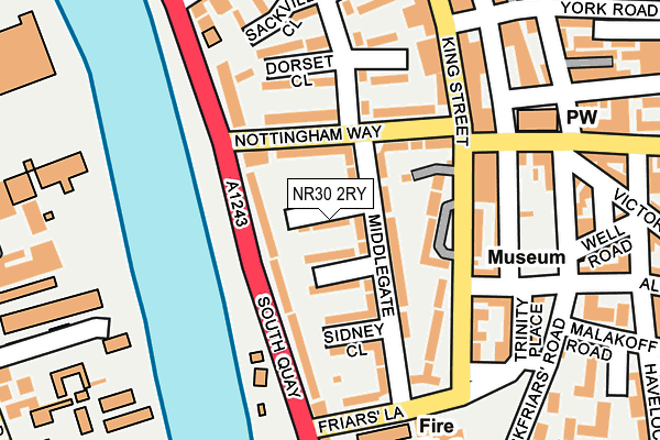 NR30 2RY map - OS OpenMap – Local (Ordnance Survey)
