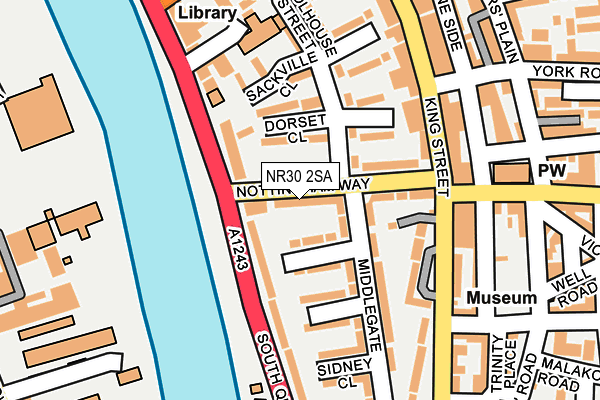 NR30 2SA map - OS OpenMap – Local (Ordnance Survey)
