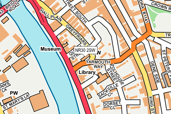 NR30 2SW map - OS OpenMap – Local (Ordnance Survey)