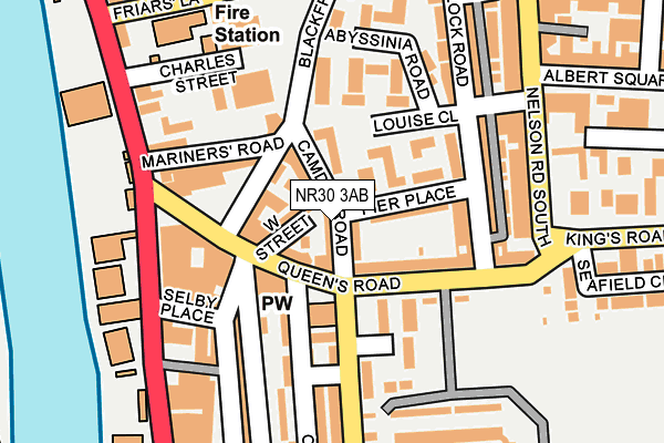 NR30 3AB map - OS OpenMap – Local (Ordnance Survey)