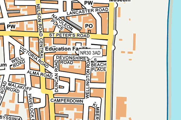 NR30 3AD map - OS OpenMap – Local (Ordnance Survey)