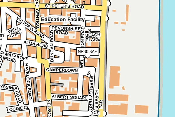 NR30 3AF map - OS OpenMap – Local (Ordnance Survey)