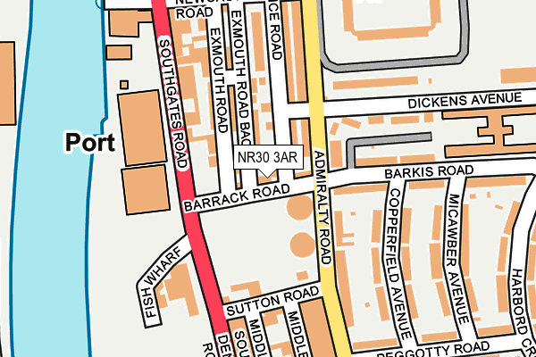 NR30 3AR map - OS OpenMap – Local (Ordnance Survey)