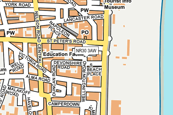 NR30 3AW map - OS OpenMap – Local (Ordnance Survey)