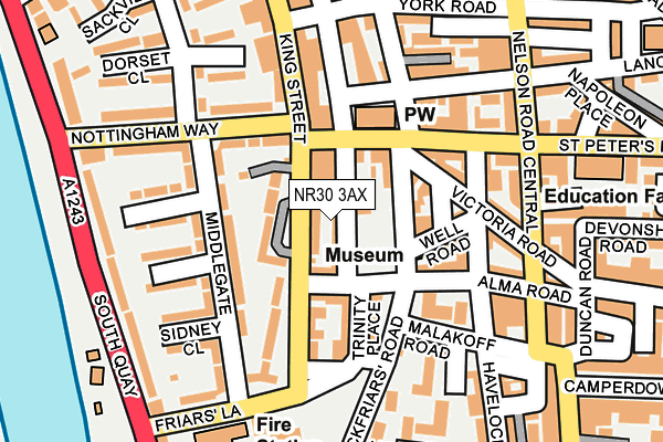 NR30 3AX map - OS OpenMap – Local (Ordnance Survey)