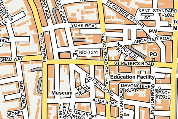 NR30 3AY map - OS OpenMap – Local (Ordnance Survey)