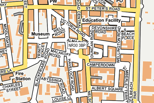 NR30 3BP map - OS OpenMap – Local (Ordnance Survey)