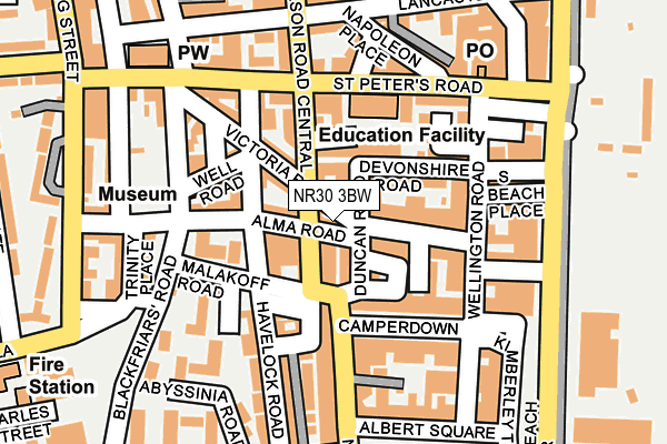 NR30 3BW map - OS OpenMap – Local (Ordnance Survey)