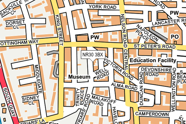 NR30 3BX map - OS OpenMap – Local (Ordnance Survey)