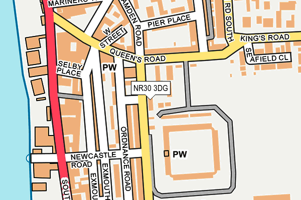 NR30 3DG map - OS OpenMap – Local (Ordnance Survey)