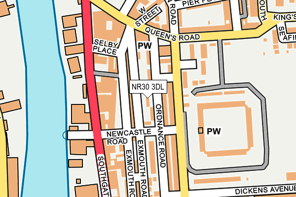 NR30 3DL map - OS OpenMap – Local (Ordnance Survey)