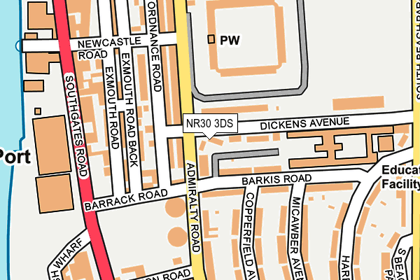 NR30 3DS map - OS OpenMap – Local (Ordnance Survey)