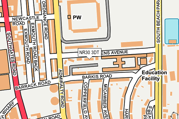 NR30 3DT map - OS OpenMap – Local (Ordnance Survey)
