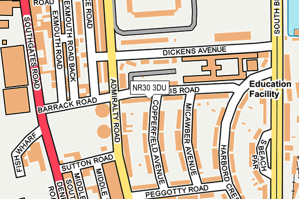 NR30 3DU map - OS OpenMap – Local (Ordnance Survey)