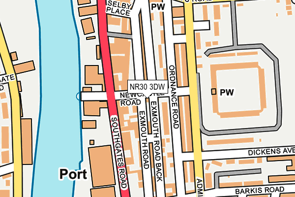 NR30 3DW map - OS OpenMap – Local (Ordnance Survey)